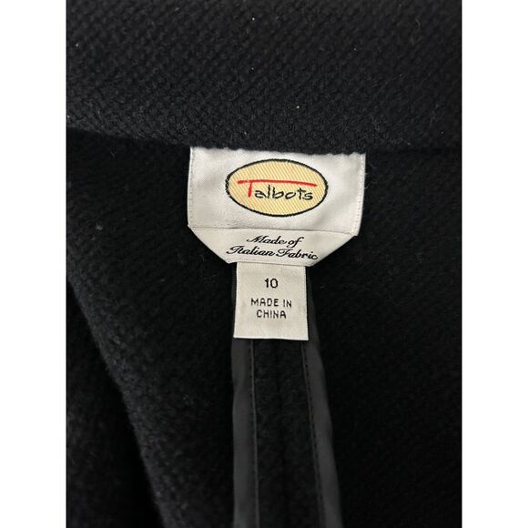 Talbots Women's Size 10 100% Italian Wool Black Blazer Jacket Career Office - Picture 7 of 7